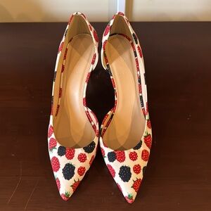 J Crew berry pumps